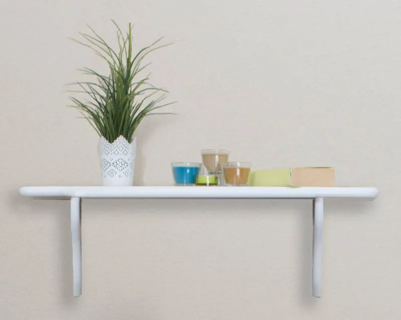 Bücherregal - 80 cm breit, Kiefer Holz-Massiv, Farbe: Weiß Abbildung