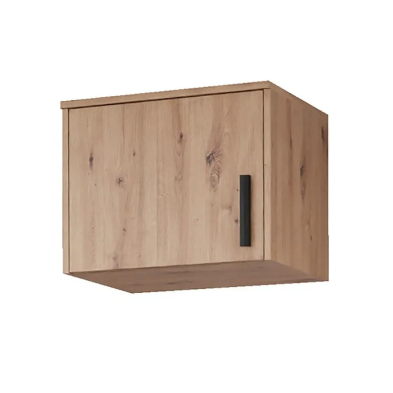 Schrankaufsatz für Fafe 06| Eiche Artisan | 1 Tür | Soft Close | 40 x 52 x 40 cm | Holzoptik | minimalistischer Stil | ausreichend Stauraum | eckig