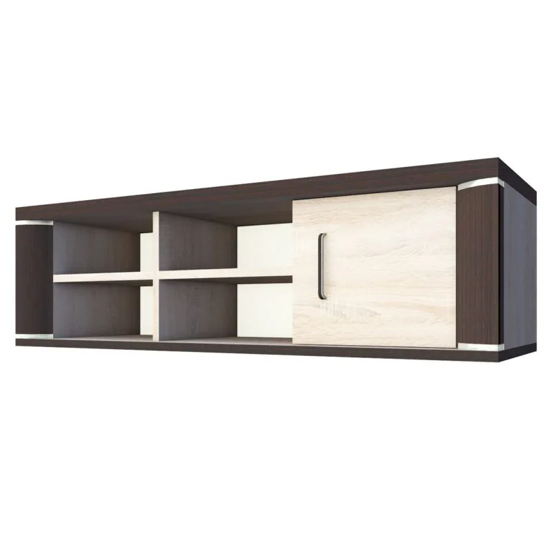 Hängeschrank Aitape 04, Farbe: Sonoma Eiche dunkel / Sonoma Eiche hell - Abmessungen: 37 x 135 x 30 cm (H x B x T)