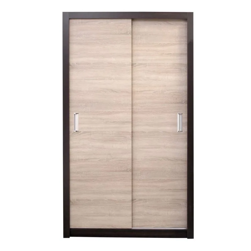 Schiebetürenschrank / Kleiderschrank Sepatan 07, Farbe: Wenge / Sonoma Eiche - Abmessungen: 210 x 150 x 60 cm (H x B x T)