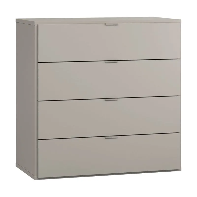 Kommode Bentos 07, Farbe: Grau - Abmessungen: 92 x 90 x 47 cm (H x B x T)