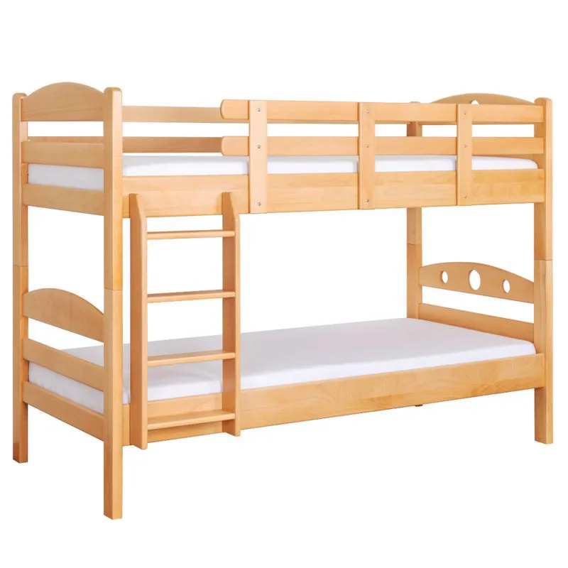 Stockbett 90 x 190 cm | Massivholz: Buche | Natur Lackiert | umbaubar in zwei Einzelbetten | Premium-Qualität | inkl. Rollroste Abbildung