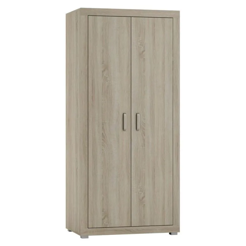 92 cm breiter Kleiderschrank mit 2 Türen | Farbe: Sonoma Eiche Abbildung