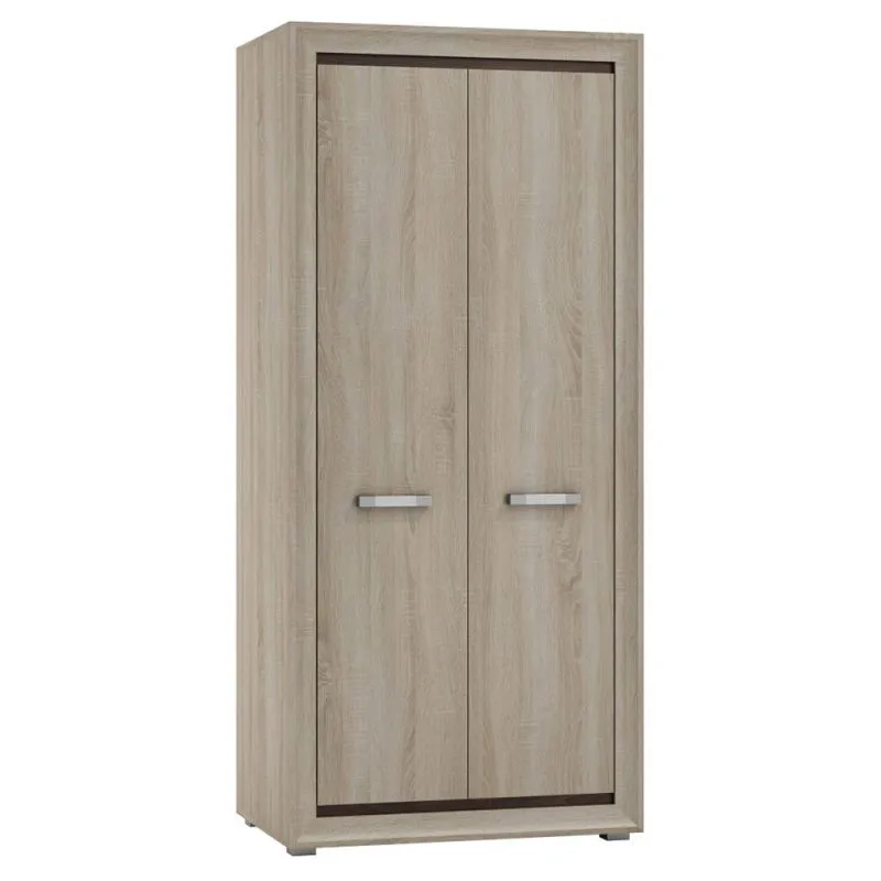 90 cm breiter Kleiderschrank mit 2 Türen | Farbe: Sonoma Eiche Abbildung