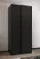 Kleiderschrank / Schiebetürenschrank | 245,5, x 120 x 64 cm | 2 Kleiderstangen | 6 Einlegeböden | 6 Fächer | 2 Schiebetüren | Farbe: Schwarz | Soft-Close