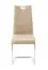 Einfacher Schwingstuhl Kigora 01, Farbe: Beige, aus hochwertigem Mikrofaserstoff gepolstert, Sitzfläche und Rückenlehne: Zierstichen, Untergestell: Metall