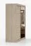 Kleiderschrank / Schiebetürenschrank mit Spiegel | 195 x 160 x 61 cm | Eiche | Galtee 01 | 2 Türen | 6 Fächer | geräumiges Innenvolumen | Einfarbig