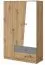 Drehtürenschrank / Kleiderschrank Sirte 03, Farbe: Eiche / Weiß / Grau matt - Abmessungen: 190 x 120 x 50 cm (H x B x T)