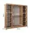 Schiebetürenschrank / Kleiderschrank Jan 05A, Farbe: Weiß matt / Schwarz - Abmessungen: 200 x 200 x 62 cm ( H x B x T)