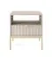 Nachtkommode / Nachtkästchen mit geriffelter Front Worthing 74, Farbe: Kaschmir, eine Schublade, ABS-Kantenschutz, ein Ablagefach, für Schlafzimmer