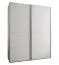 Kleiderschrank / Schiebetürenschrank | 245,5 x 200 x 64 cm | 2 Schiebetüren | 2 Kleiderstangen | 11 Fächer | 10 Einlegeböden | Farbe: Weiß | Soft-Close