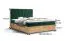 Elegantes Doppelbett mit weichen Veloursstoff Pilio 24, Farbe: Grau / Eiche Golden Craft - Liegefläche: 160 x 200 cm (B x L)