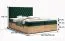 Elegantes Doppelbett mit Stauraum Pilio 71, Farbe: Beige / Eiche Golden Craft - Liegefläche: 180 x 200 cm (B x L)