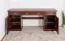 Schreibtisch Kiefer massiv Vollholz Walnussfarben Pipilo 19 - Abmessungen: 78 x 182 x 54 cm (H x B x T)