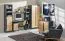 Schrank Amanto 3, Farbe: Schwarz / Esche - Abmessungen: 200 x 47 x 40 cm (H x B x T)