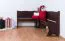 Eckbank Kiefer massiv Vollholz Walnussfarben Junco 243 - Abmessungen: 84 x 140 x 182 cm (H x B x L)