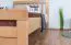 Kinderbett / Jugendbett "Easy Premium Line" K8 inkl. 1 Abdeckblende, 120 x 200 cm Buche Vollholz massiv Natur