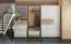 Drehtürenschrank / Kleiderschrank Gataivai 22, Farbe: Beige Hochglanz / Walnuss - 192 x 114 x 36 cm (H x B x T)