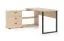 Eckschreibtisch | Farbe: Eiche Lindberg | 3 Schubladen | 168 x 133 x 77 cm | für Büro und Homeoffice | 2 Fächer | verstellbare Tischbreite | abschließbar