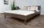Doppelbett / Gästebett Engordany 10 | Buche Vollholz massiv | lackiert | Liegefläche: 160 x 200 cm | Farbe: Walnuss | mit stabiler Kopfstütze | zeitloses Design