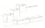 Wohnwand im stylischen Design Balestrand 155, Farbe: Eiche Wotan / Weiß - Abmessungen: 150 x 330 x 40 cm (H x B x T), mit genügend Stauraum