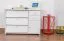 Schuhschrank Kiefer Holz massiv, Farbe: Weiß 62x90x40 cm Abbildung