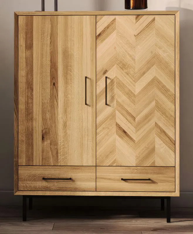 Kommode Kumeu 51 Wildeiche massiv geölt - Abmessungen: 125 x 97 x 45 cm (H x B x T)