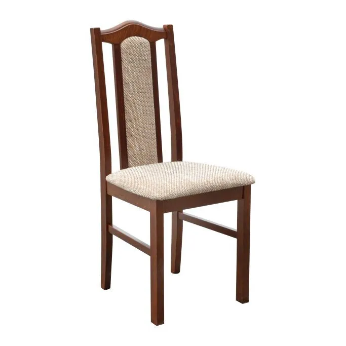 Gepolsterter Esszimmer Stuhl Twer mit Sitzpolster aus T-25 Schaum, Polsterung aus PES, Buchenholz in Nuss, Klassische Optik, Sitzhöhe von 47 cm