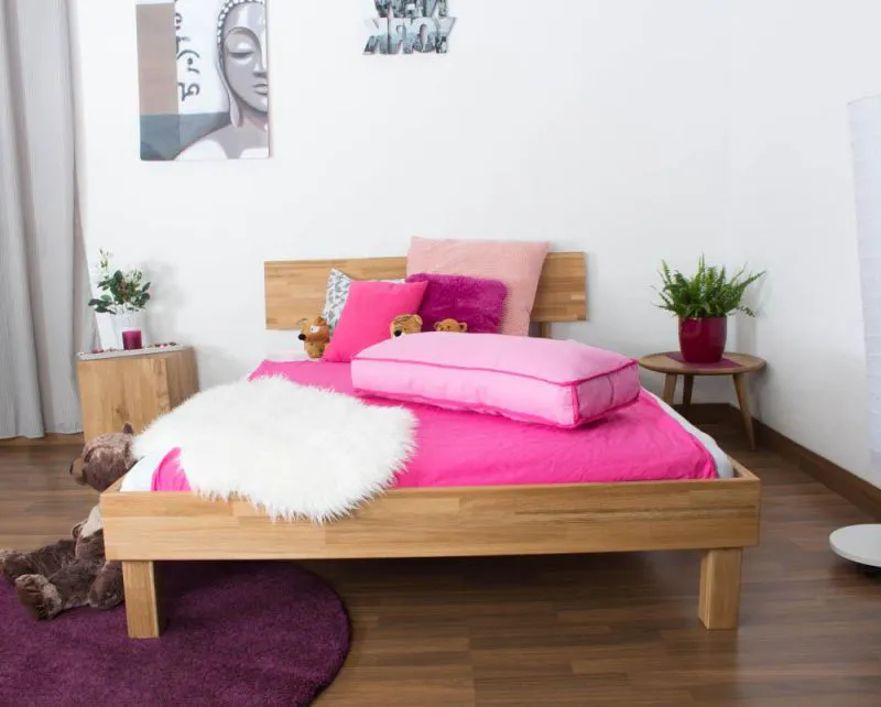 Bett 120 x 200 cm Eiche geölt Abbildung