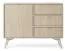 Kommode mit zwei Fächern Crewe 10, Farbe: Beige / Eiche - Abmessungen: 80 x 106 x 38 cm (H x B x T)