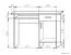 Schreibtisch Banjaran 02, Farbe: Erle - Abmessungen: 72 x 100 x 52 cm (H x B x T)