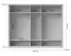 Drehtürenschrank / Kleiderschrank Lotofaga 17, Farbe: Grau / Walnuss - 227 x 291 x 59 cm (H x B x T)
