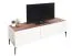 TV-Unterschrank Asau 04, Farbe: Kaschmir / Eiche dunkel - Abmessungen: 56 x 148 x 47 cm (H x B x T)