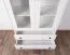 Vitrine Tellin 02, Farbe: Weiß / Weiß Hochglanz - Abmessungen: 190 x 90 x 40 cm (H x B x T)