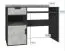 Jugendzimmer Schreibtisch Sprimont 09, Farbe: Grau / Eiche - Abmessungen: 85 x 125 x 55 cm (H x B x T)