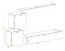 Wohnwand im außergewöhnlichen Design Balestrand 73, Farbe: Grau / Schwarz - Abmessungen: 150 x 250 x 40 cm (H x B x T), mit Push-to-open Funktion