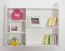 Hängeregal, Wandregal, Bücherregal - 100 cm breit, Kiefer Massivholz, Farbe: Weiß Abbildung