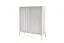 Große Kommode Worthing 61, Farbe: Grau / Gold - Abmessungen: 125 x 104 x 39 cm (H x B x T)