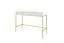 Schlichter Schreibtisch Worthing 35, Farbe: Weiß / Gold - Abmessungen: 78 x 104 x 50 cm (H x B x T)