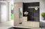Garderobenschrank mit einer Spiegeltür Zapopan 31, vier Fächer, Farbe: Eiche Sonoma, mit Schrankaufsatz, Maße: 225 x 90 x 40 cm, gut kombinierbar