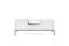 TV-Unterschrank mit drei Fächer Worthing 28, Farbe: Weiß / Schwarz / Gold - Abmessungen: 56 x 154 x 39 cm (H x B x T)