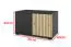 Schlichter Schuhschrank Valtierrilla 04, zwei Türen, Farbe: Eiche Artisan / Schwarz, Push-to-open Funktion, vier Fächer, Maße: 42 x 70 x 40 cm