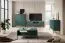 Kommode mit drei Schubladen Worthing 04, Farbe: Grün / Schwarz - Abmessungen: 83 x 154 x 39 cm (H x B x T)
