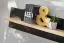 Wohnwand | Farbe: Eiche Ribbeck / Schwarz | Push-to-open Funktion | Maße: 240 x 40 x 127 cm | 11 Fächer | 1 Schrank | 1 Regal | 1 TV-Unterschrank | 1 Wandregal