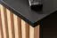TV-Möbel / TV-Board mit integrierten Biokamin Romfo 04, Farbe: Schwarz, Push-to-open Funktion, zwei Türen, Maße: 42 x 163 x 45 cm, für Wohnzimmer