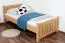 Kinderbett / Jugendbett Buche massiv Vollholz natur 107, inkl. Lattenrost - Abmessung 90 x 200 cm (B x L)