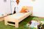 Einzelbett / Gästebett Buche massiv Vollholz natur 111, inkl. Lattenrost - 80 x 200 cm