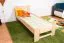 Einzelbett / Gästebett Buche massiv Vollholz natur 111, inkl. Lattenrost - 80 x 200 cm
