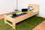 Einzelbett / Gästebett Buche massiv Vollholz natur 111, inkl. Lattenrost - 80 x 200 cm