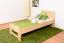 Einzelbett / Gästebett Buche massiv Vollholz natur 111, inkl. Lattenrost - 80 x 200 cm